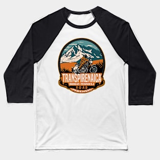 Vintage Motorcycle Transpyrenean Road Baseball T-Shirt